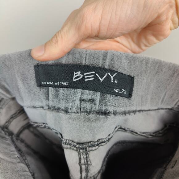 Bevy Flog Jeans Womens 23 Slim Fit Stretch Gray Wash Button Fly Made in Israel - Picture 6 of 8